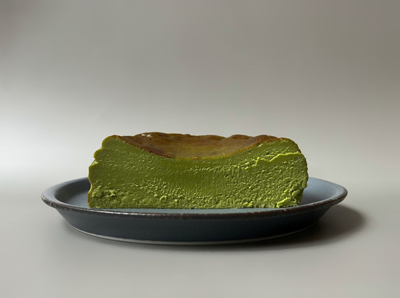 千葉県産茶葉使用！抹茶のバスクチーズケーキ12cmホール 2枚目の画像