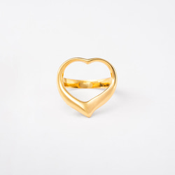 big heart ring / gold 2枚目の画像