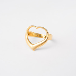 big heart ring / gold 1枚目の画像