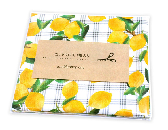 カットクロス  3 Wishes Fabric / White Cottage Farm Trailing Lemons 2枚目の画像