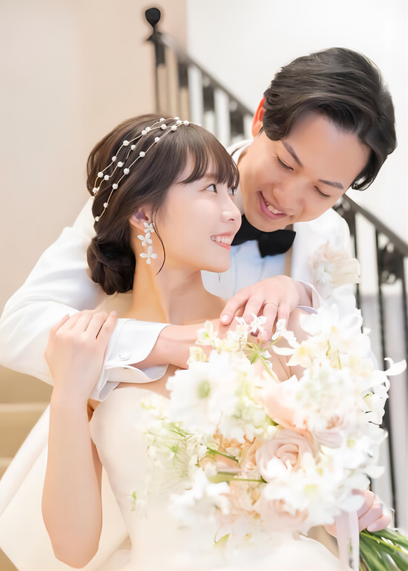 CR139ブライダルピアス  蝶々 大ぶり　揺れる 花嫁ピアス　ブライダルピアス　結婚式ピアス　ウェディングピアス 10枚目の画像