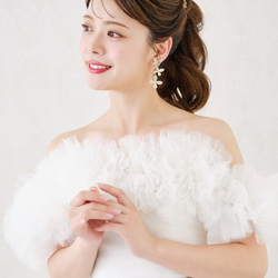 CR139ブライダルピアス  蝶々 大ぶり　揺れる 花嫁ピアス　ブライダルピアス　結婚式ピアス　ウェディングピアス 3枚目の画像