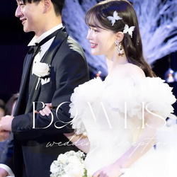 CR139ブライダルピアス  蝶々 大ぶり　揺れる 花嫁ピアス　ブライダルピアス　結婚式ピアス　ウェディングピアス 8枚目の画像