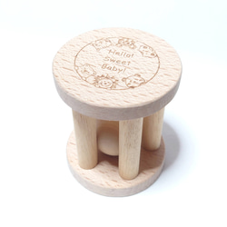 【コロコロ】 出産祝い 木製 木のおもちゃ 玩具 名入れ 知育玩具 玩具 赤ちゃん 子供 2枚目の画像
