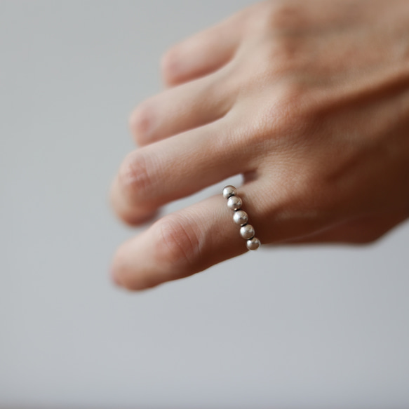 Karen silver ring / つぶつぶ 2枚目の画像