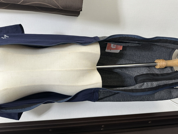 新品バリアフリー介護服　ファスナー全開加工　つなぎＴシャツ　ズボン 6枚目の画像