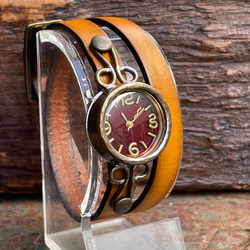 ◆真鍮製　クォーツ式手作り腕時計◆SBQ-6047-CR 2枚目の画像
