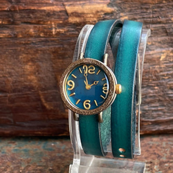 ◆真鍮製　クォーツ式手作り腕時計◆ SBQ-6045-CBB 1枚目の画像