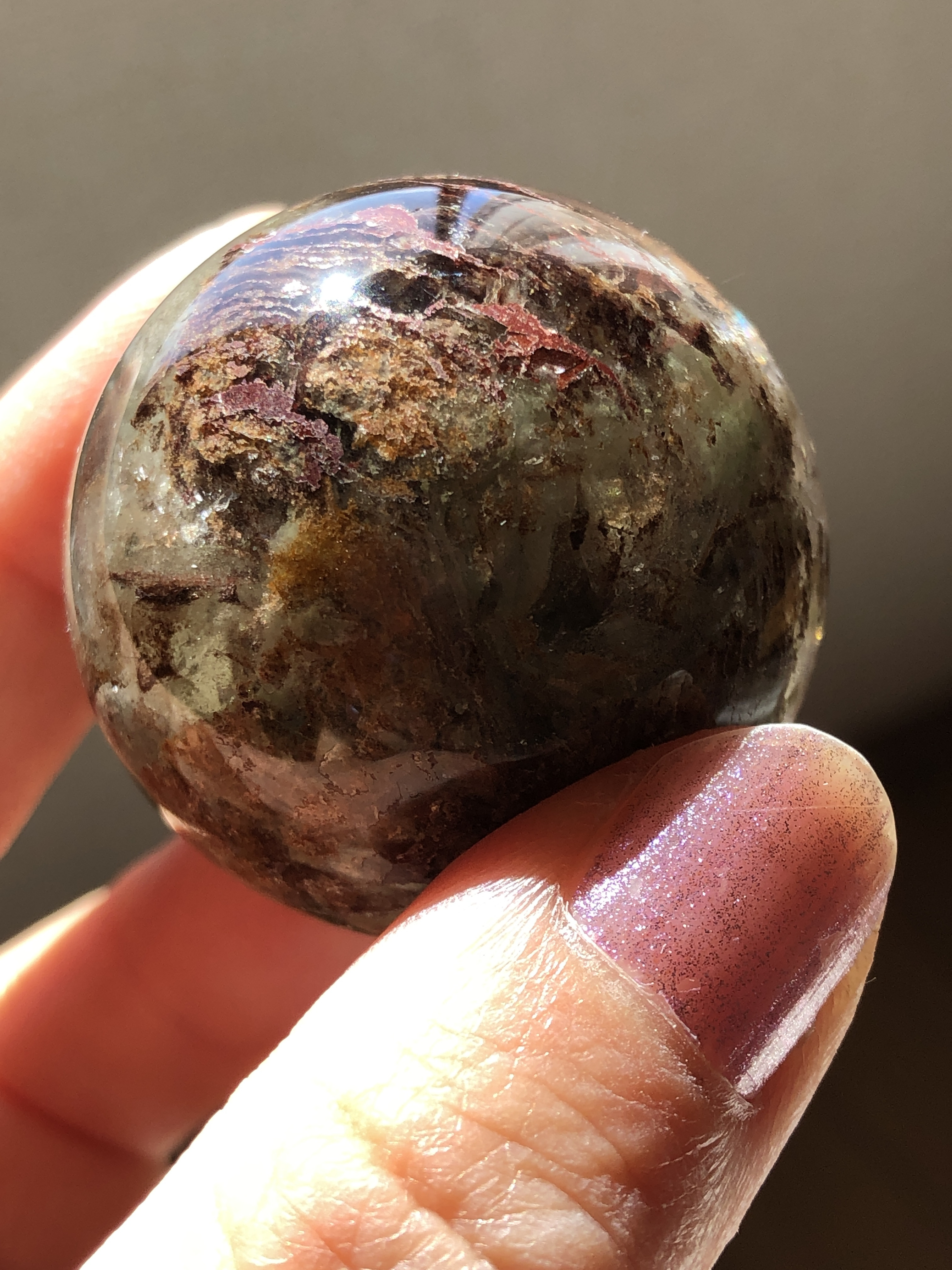 【レア☆】千層ガーデンクォーツスフィア（丸玉）☆38mm！☆瀧川神社にて浄化済み☆ 選べる台座2種☆No.1