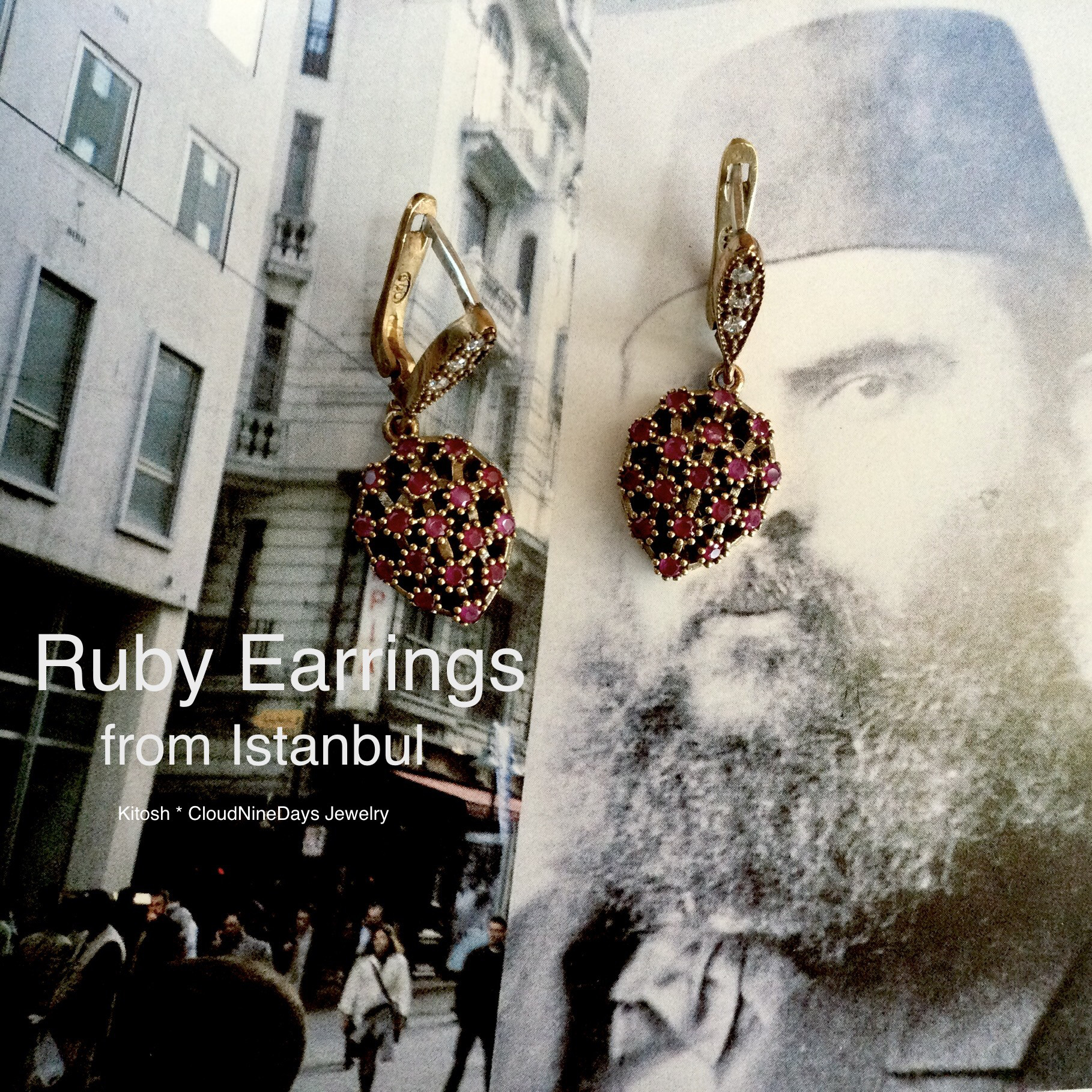 トルコ製ルビーのいちごフォルムSLVピアス 限定1