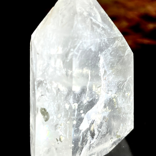 パイライトインクォーツ✨レインボークリスタル水晶黄鉄鉱ポイント