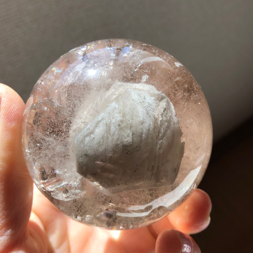 レア☆】虹入り☆千層ガーデンクォーツスフィア（丸玉）☆62mm！☆瀧川