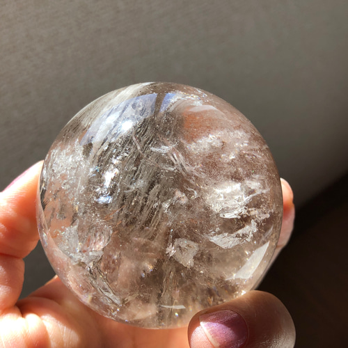 レア☆】虹入り☆千層ガーデンクォーツスフィア（丸玉）☆62mm！☆瀧川