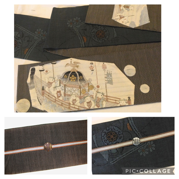 着物 西陣織物 袋帯 日本三大祭(祇園祭 天神祭 神田祭) 新品】紬半幅帯