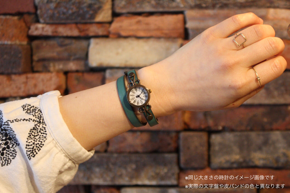 『漢字』◆真鍮製　クォーツ式手作り腕時計◆SBQ-6042-K 4枚目の画像