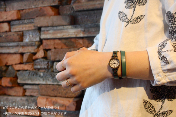 『漢字』◆真鍮製　クォーツ式手作り腕時計◆SBQ-6041-K 6枚目の画像