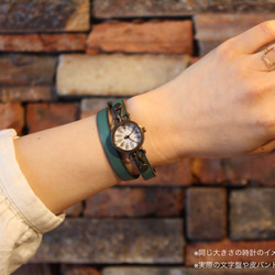 『漢字』◆真鍮製　クォーツ式手作り腕時計◆SBQ-6041-K 5枚目の画像