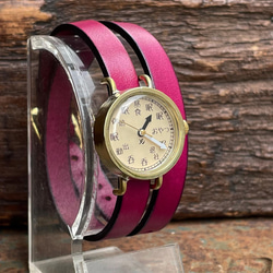 『ぐうたら社会人限定時計』◆真鍮製　クォーツ式手作り腕時計◆ SBQ-6040-O 2枚目の画像