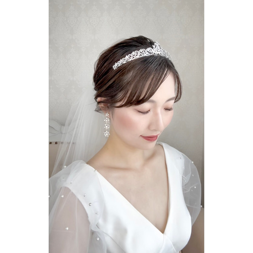 HA02 ティアラ キュービックジルコニア 結婚式ティアラ 前撮り