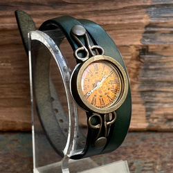 ◆真鍮製　クォーツ式手作り腕時計◆SBQ-6028-RN 2枚目の画像
