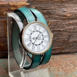 ◆真鍮製　クォーツ式手作り腕時計◆RBQ-5054-RN 2枚目の画像