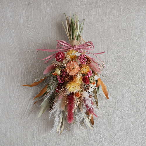 リース　ドライフラワー　スワッグ　ブーケ ORDER】ドライフラワースワッグ／ブーケ | FUTABA