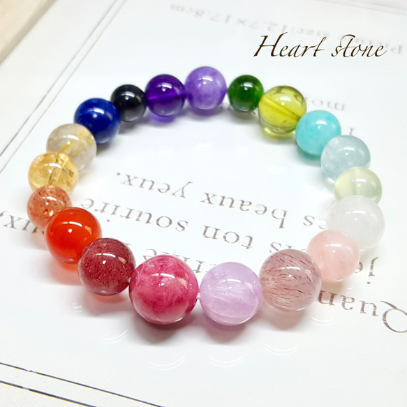 天然石 ピンク ミックスブレスレット P-1