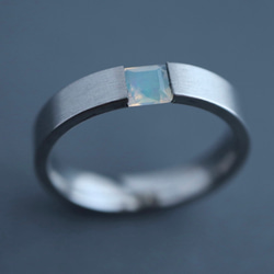 刻印♦︎オパールのリング♦︎天然石♢誕生石♢サージカルステンレス