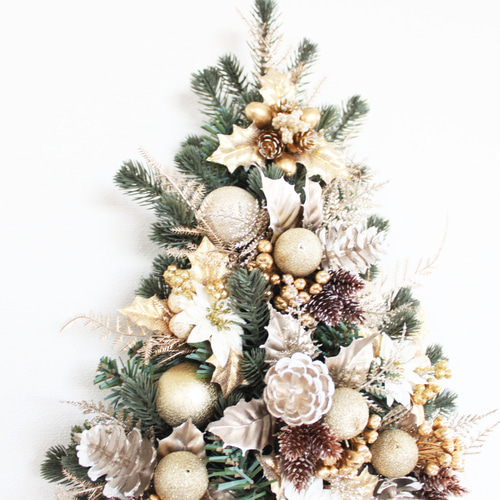 壁に掛けるクリスマスツリー「送料無料」リースタイプのクリスマス