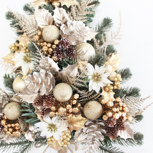 壁に掛けるクリスマスツリー「送料無料」リースタイプのクリスマス