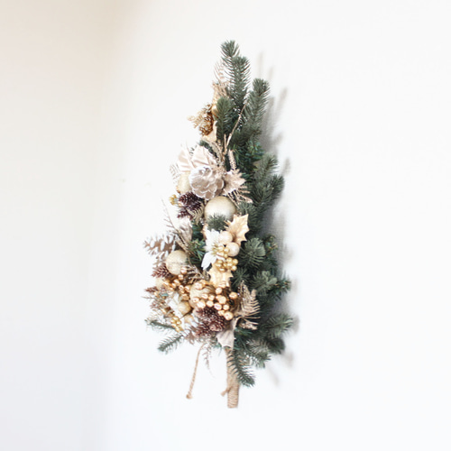 壁に掛けるクリスマスツリー「送料無料」リースタイプのクリスマス