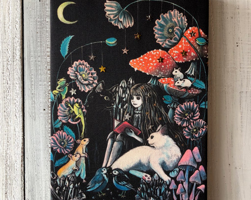 「ホオズキ」原画　絵画　木製パネル ホオズキ」原画 絵画 木製パネル