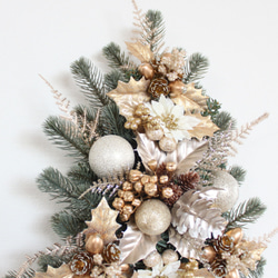 壁に掛けるクリスマスツリー（ミニタイプ）「送料無料」リースタイプ 3枚目の画像