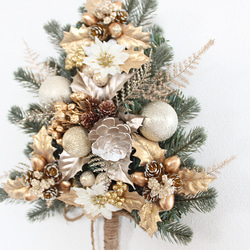 壁に掛けるクリスマスツリー（ミニタイプ）「送料無料」リースタイプ 4枚目の画像