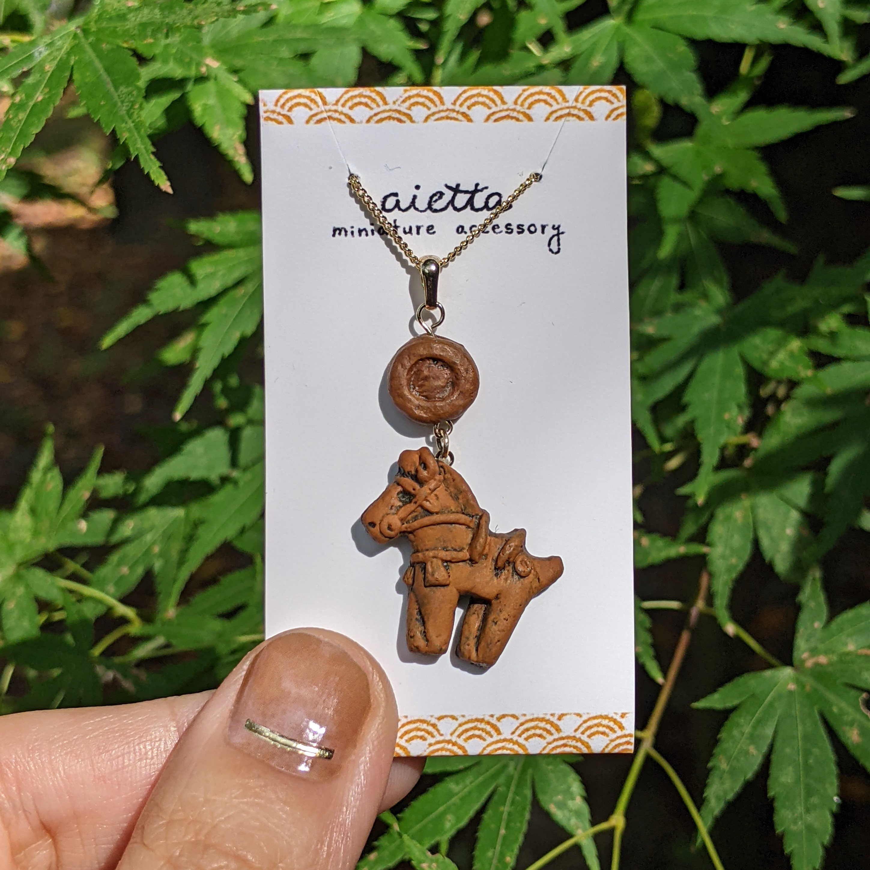 新品東京国立博物館　埴輪はにわ型ネックレス