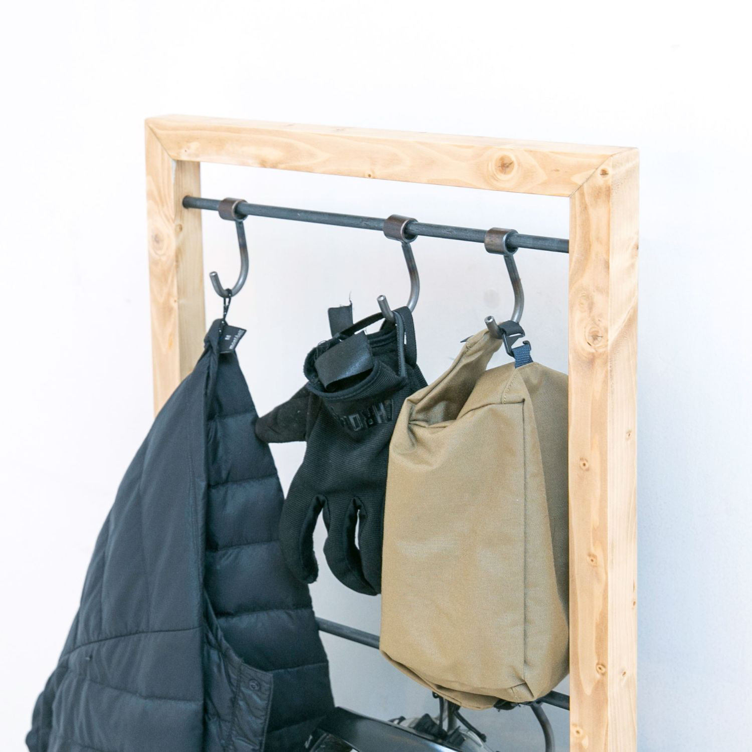 [送料無料] 無垢 ハンガーラック アイアン 洋服掛け h120 [受注製作] HGR.01