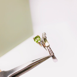 【宝石質】 ペリドット 　リング　指輪　天然石　純銀　シルバー925　 35 9枚目の画像