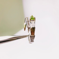 【宝石質】 ペリドット 　リング　指輪　天然石　純銀　シルバー925　 35 8枚目の画像
