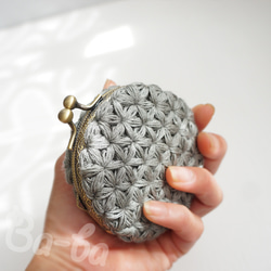 Ba-ba handmade Jasmine Stitch crochet round pouch No.C1694 第5張的照片