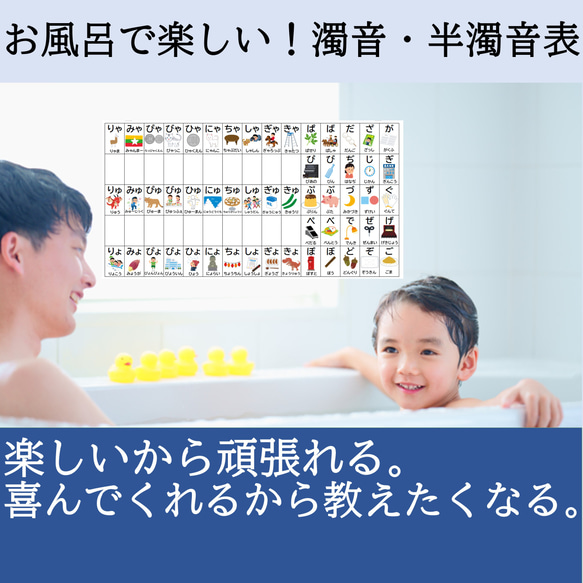 だくおんはんだくおん表 お風呂 お風呂で楽しい！だくおんはんだくおん表 1枚目の画像