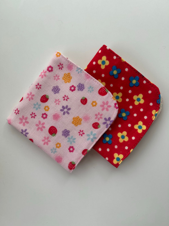 ハンドメイドハンカチ、ポーチオーダー見本 2回縫うだけ手縫いも