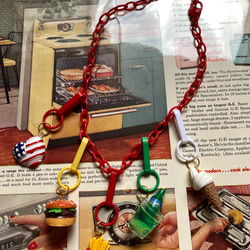 じゃらじゃらキーホルダー ピンク 星型カラビナ キーホルダー