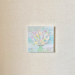 パステルカラーの花束　テクスチャーアート 4枚目の画像