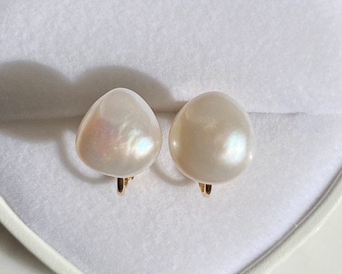 無穴✨ルースパール新入荷✨大きめ14mmバロックパール✨淡水