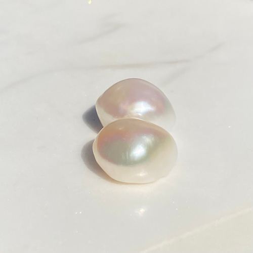 無穴　ナチュラルカラー　バロックパール　ピアス　イヤリング 無穴パール新入荷✨1粒バロックパール✨8mm バロック淡水パール