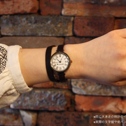 『漢字』◆真鍮製　クォーツ式手作り腕時計◆RBQ-5049-K 3枚目の画像