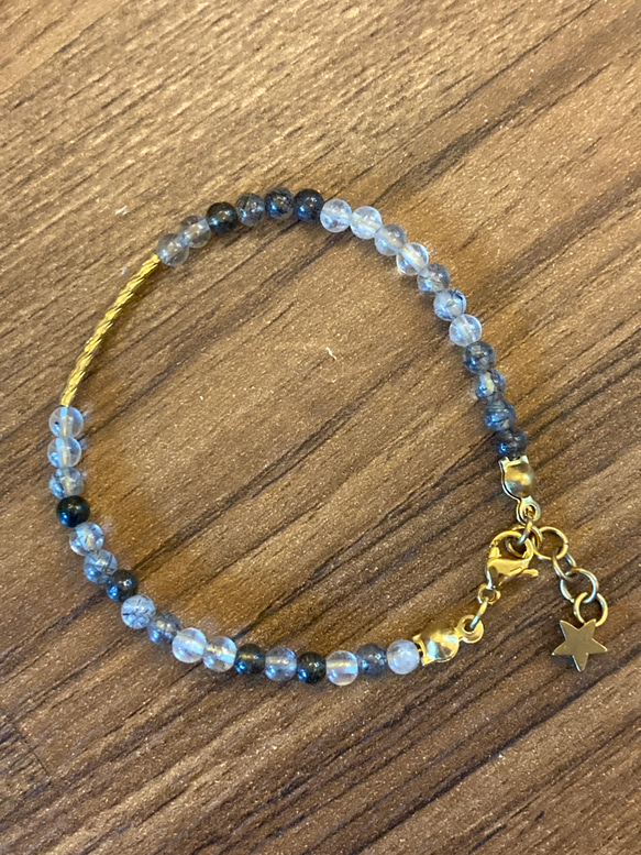 星環黑髮晶細髮手鍊｜黑髮晶 ⭐️ Black Rutilated Quartz bracelet 第2張的照片