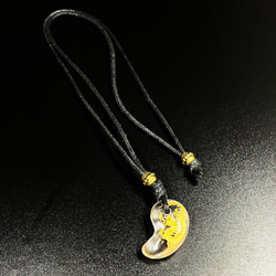 【願いを叶える力を与える】皇帝龍彫本水晶クリスタル 勾玉 ワックスコード ネックレス ｍｙ１ 5枚目の画像