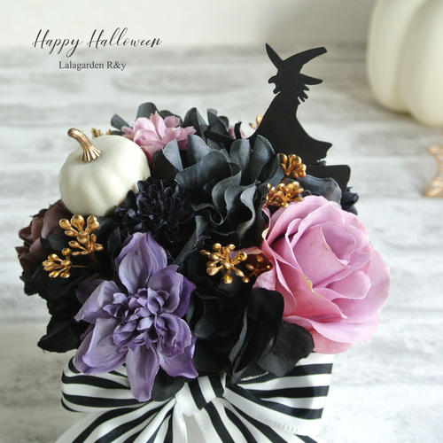 ★えっちゃん★ ハロウィンアレンジメント　他 Happy Halloween！飛び出したおばけが可愛い♪ ハロウィン