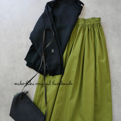 チノギャザースカート　グリンティー 7枚目の画像